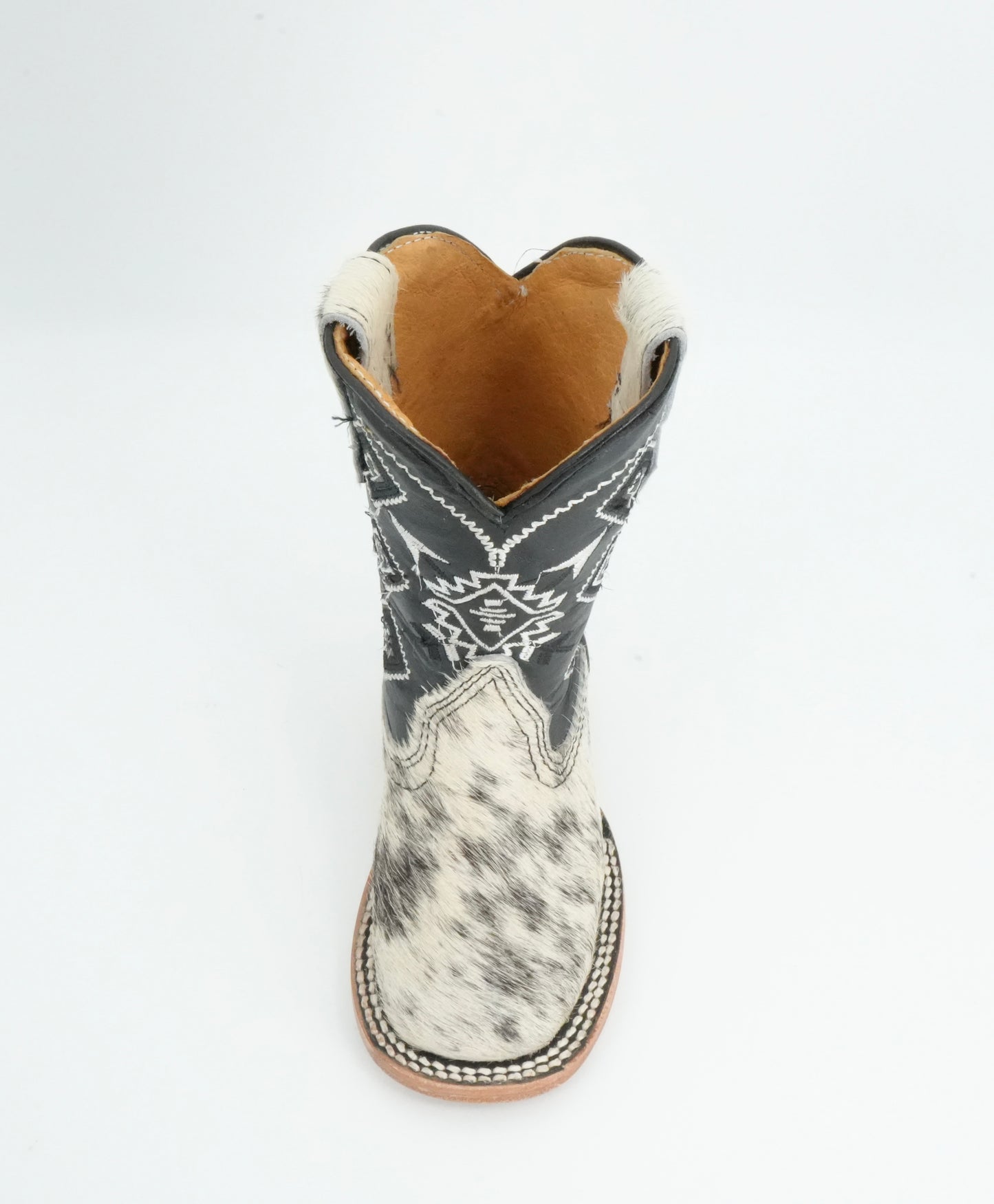 Rock'em Kid's Cow Hair White/Black Boots Size: 9 US / 16 MEX *AS SEEN ON IMAGE*