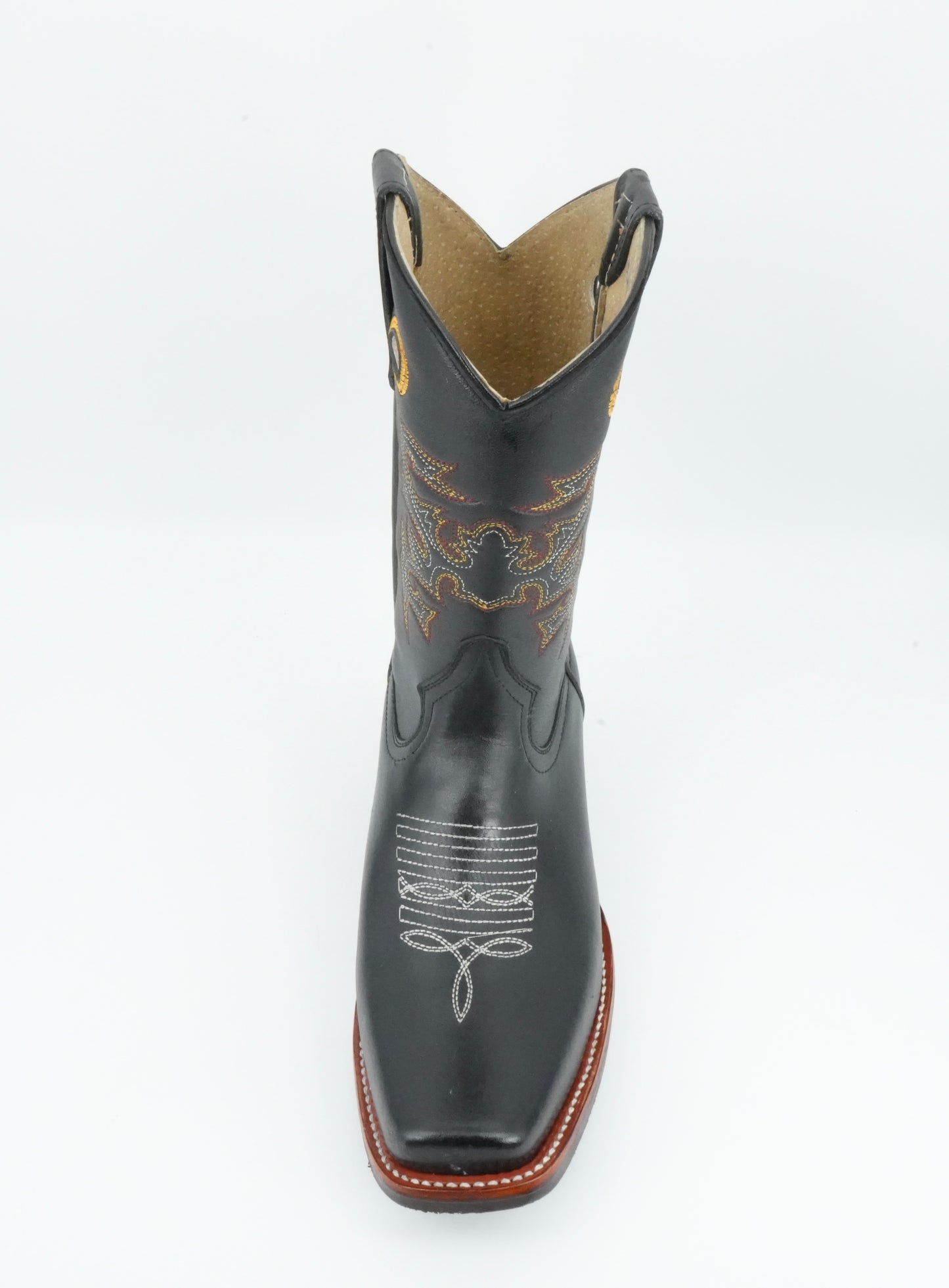 La Sierra Jr’s Leather Black Square Toe Boot
