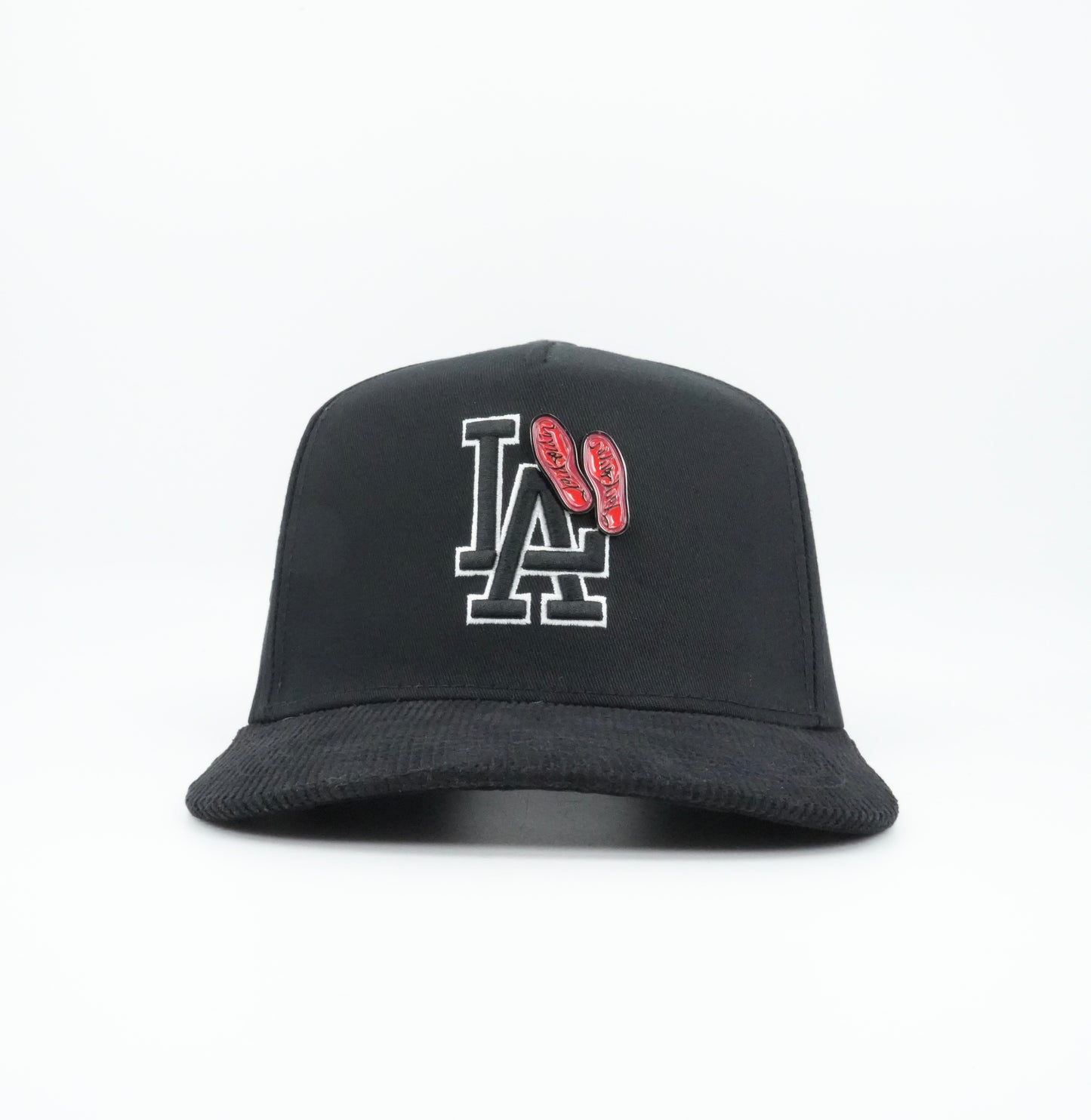 Contti LA Red Bottom Black Cap