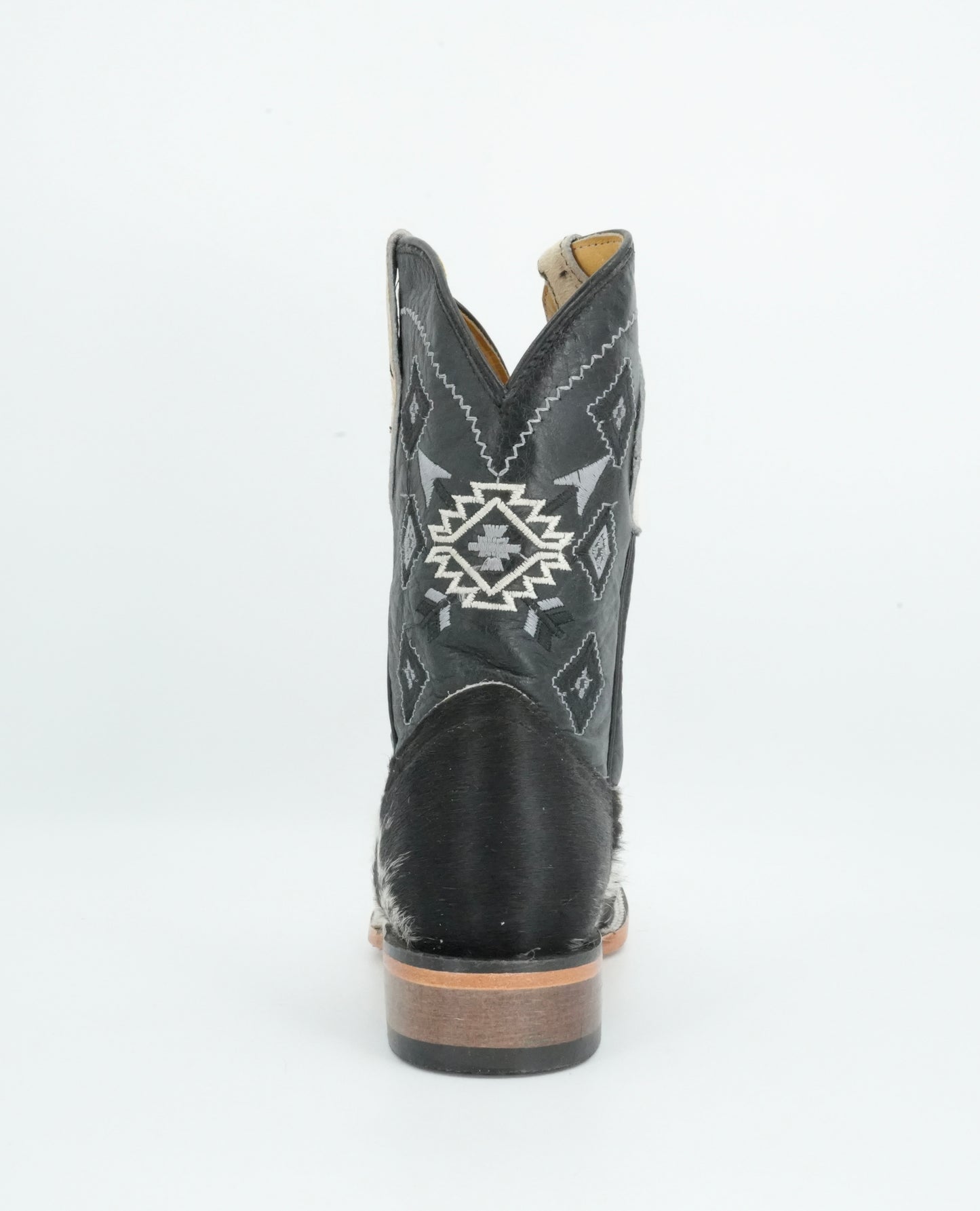 Rock'em Kid's Cow Hair White/Black Boots Size: 1 US / 21 MEX *AS SEEN ON IMAGE*