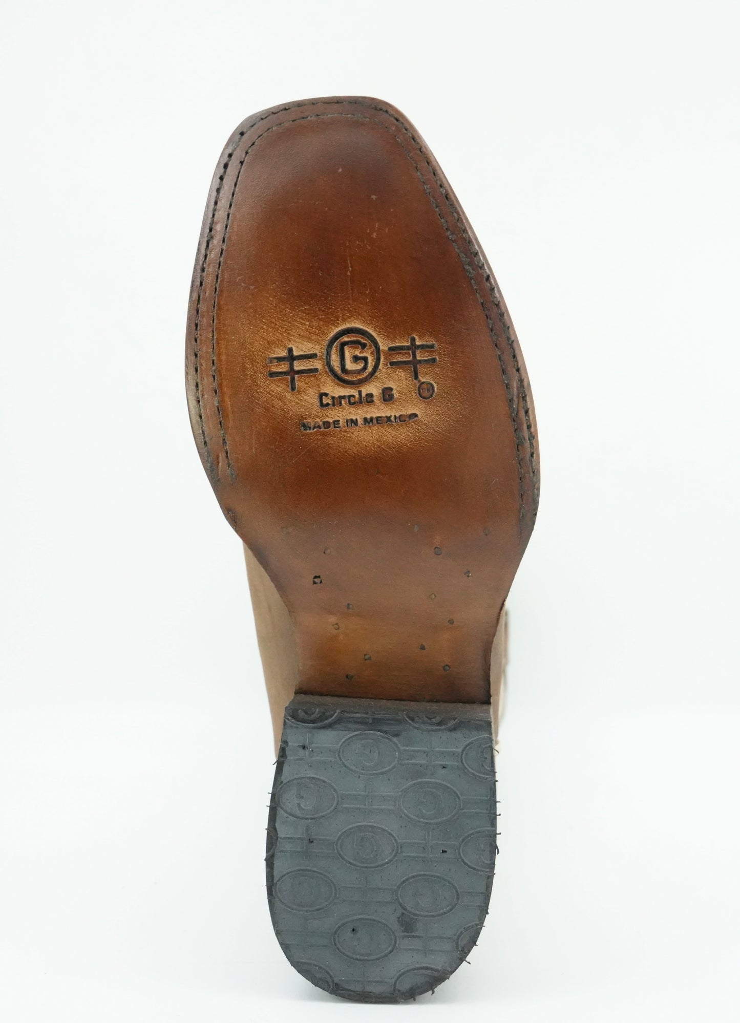 Circle G Women’s Chocolate Rustic Crazy Semi Square Toe Boot