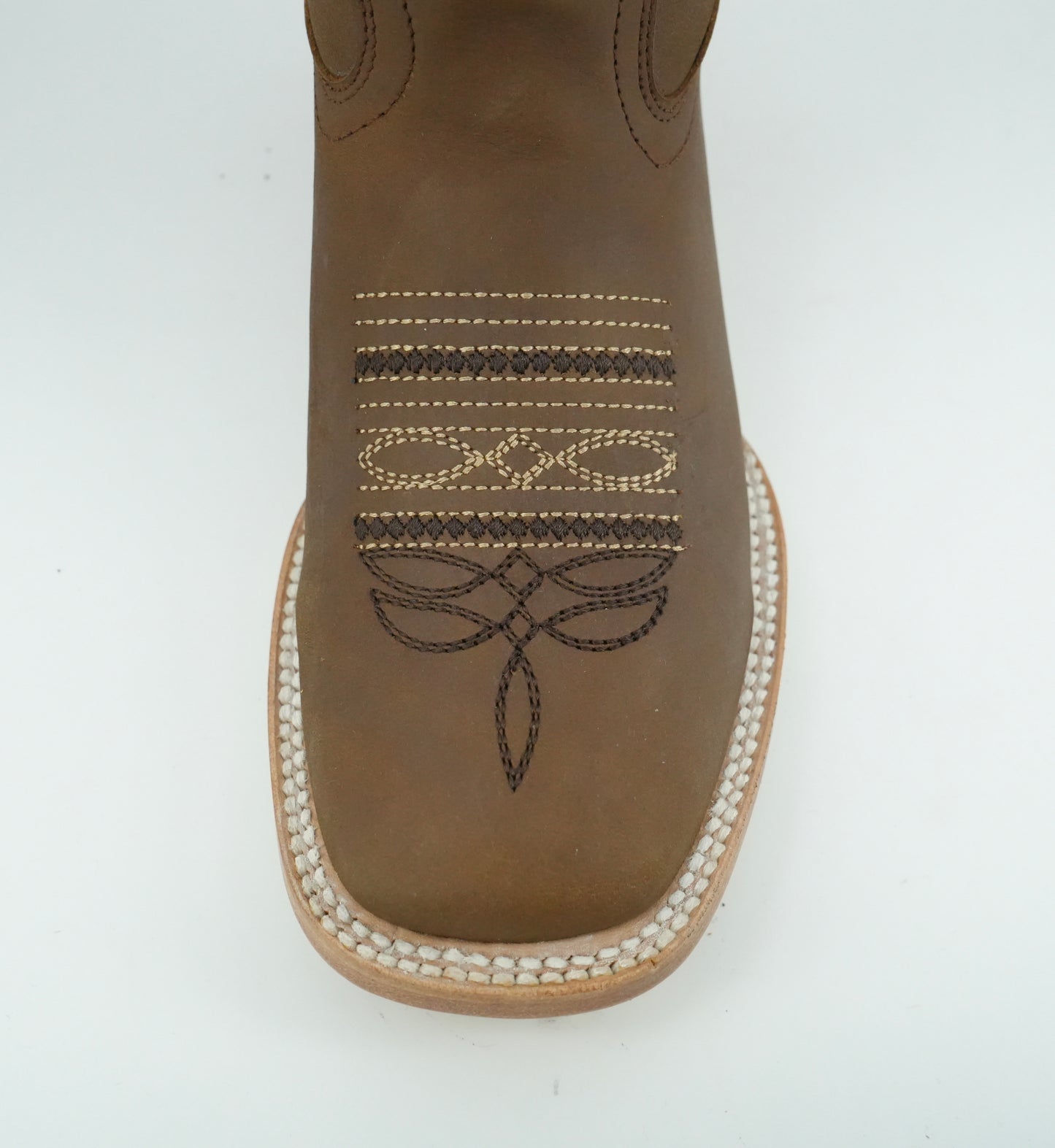 Centenario Women's Papaya Embroidered Wide Square Toe Boot