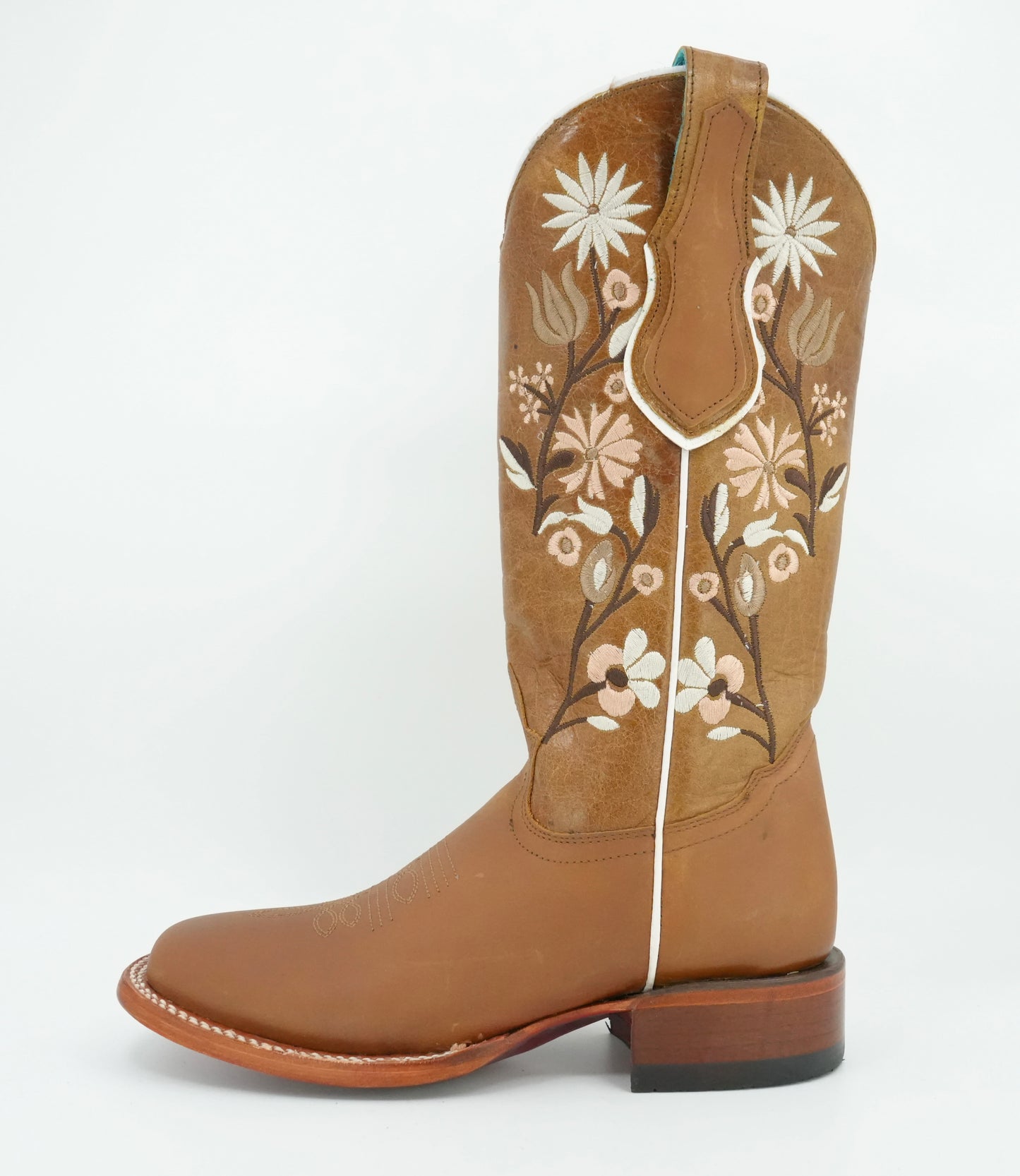 Quincy Women's Genuine Leather Tang Wide Square Toe Boot