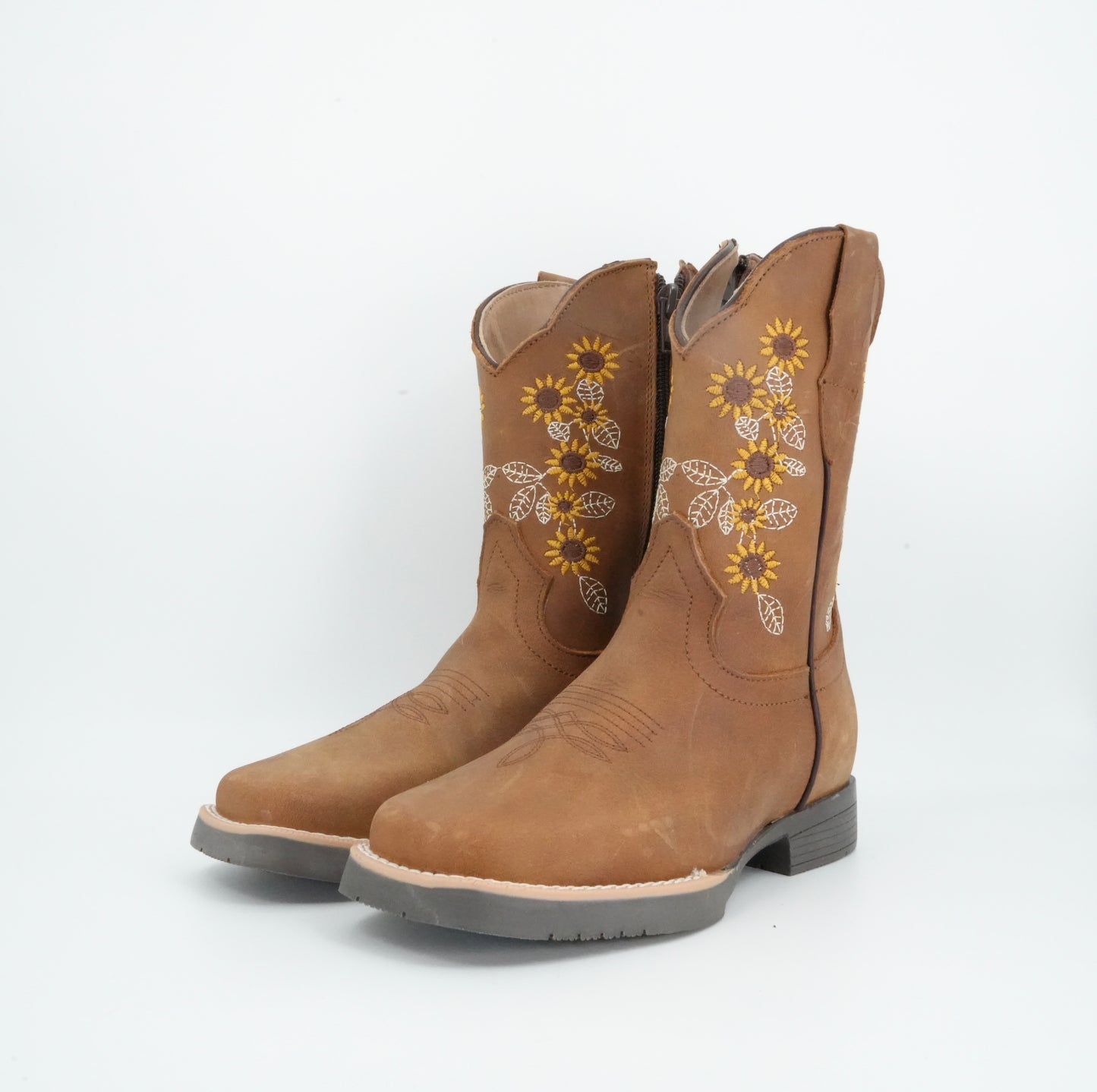 Black Stone Kid's Crazy Tan Sunflower Boot