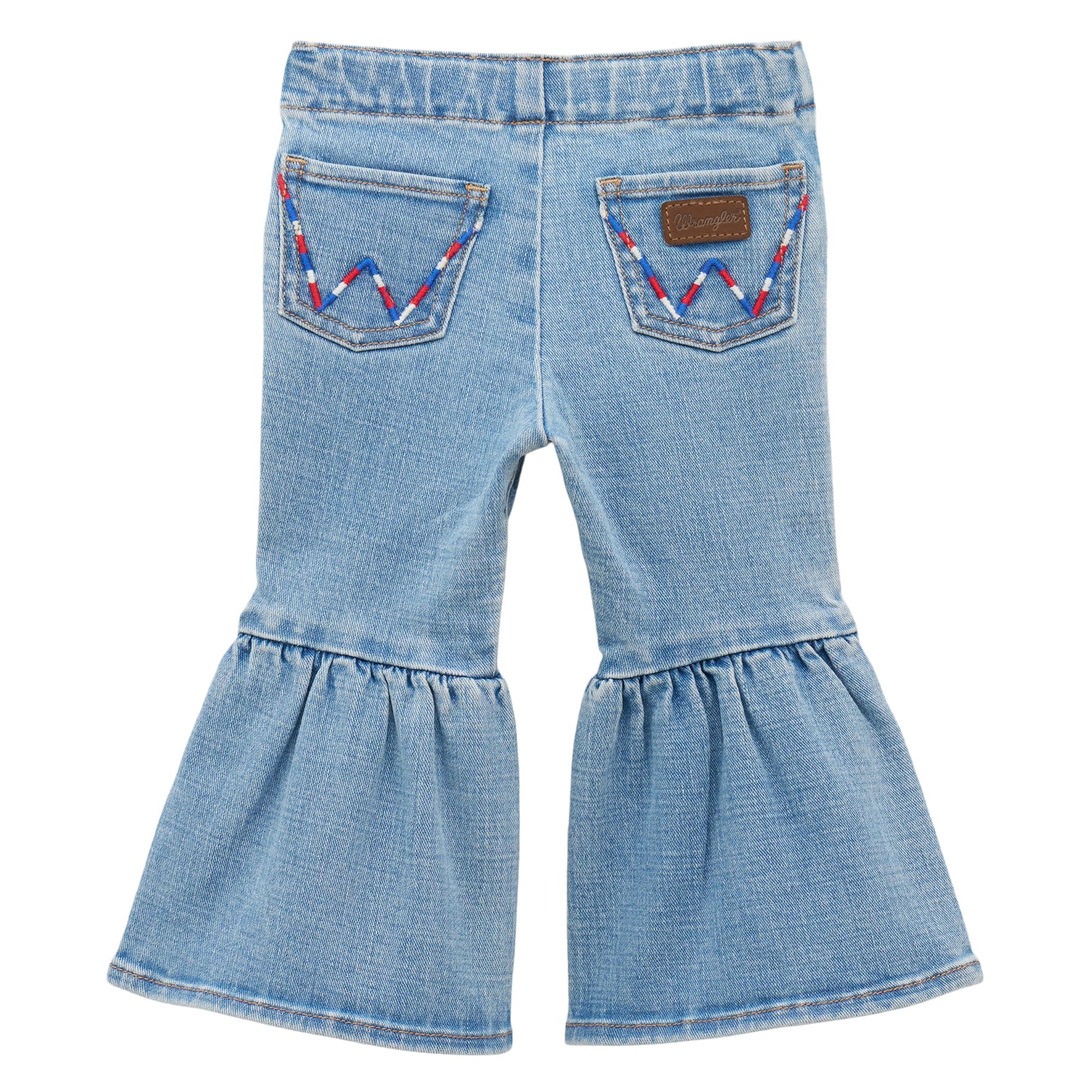 Wrangler Girl's Ruffle Leg Flare Jean - Light Blue