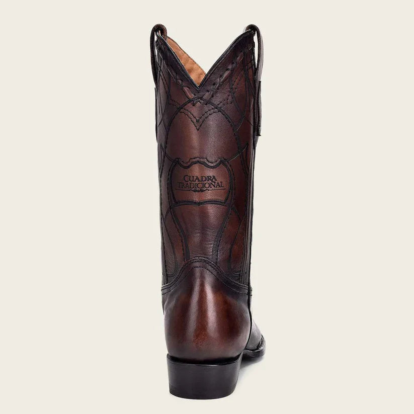 Cuadra Men's Engraved Brown Leather Boot