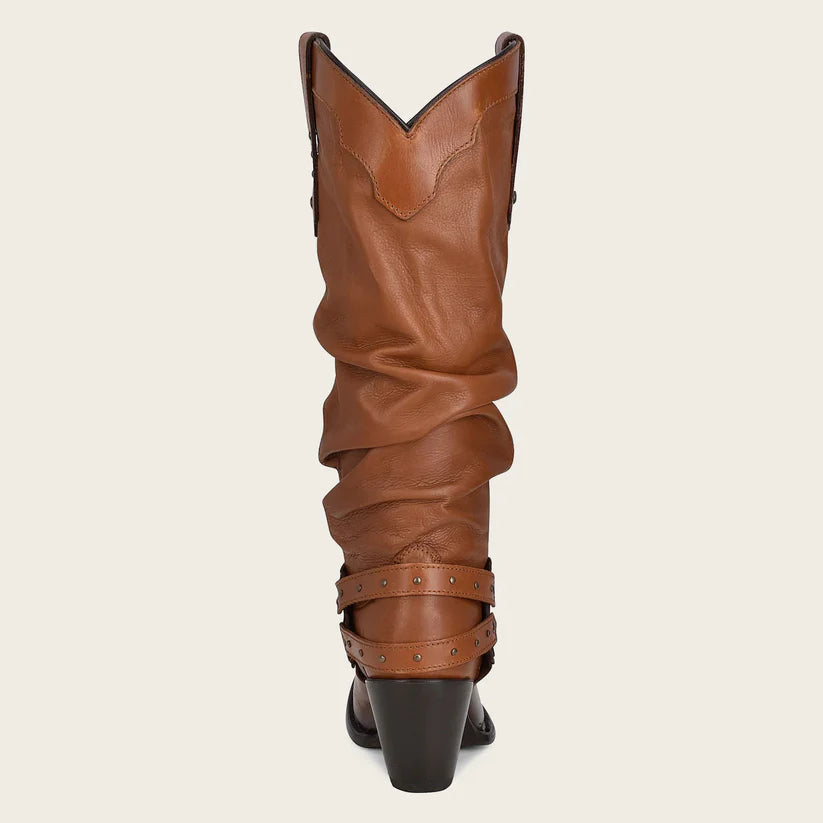 Cuadra Women's Engraved Honey Leather Tall Boot