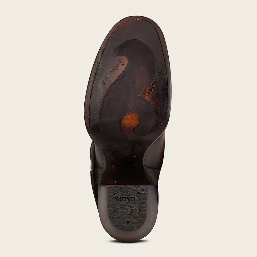 Cuadra Women's Hand-Printed Brown Leather Boot