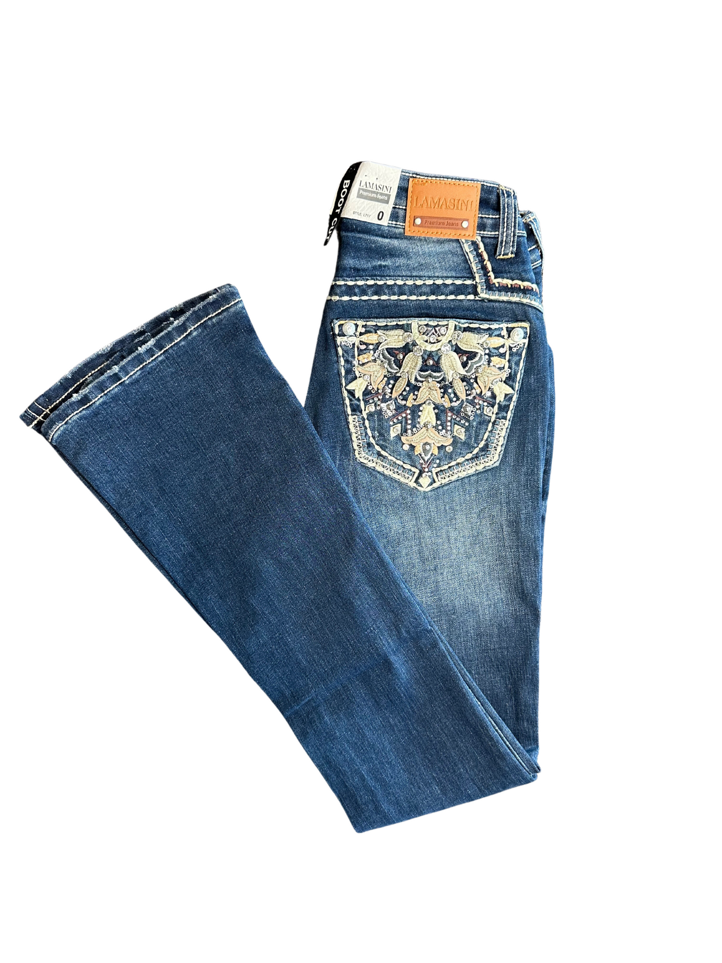 Lamasini Tulip Bling Pocket Bootcut Jean