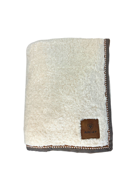 Ariat Cream Snuggle Blanket