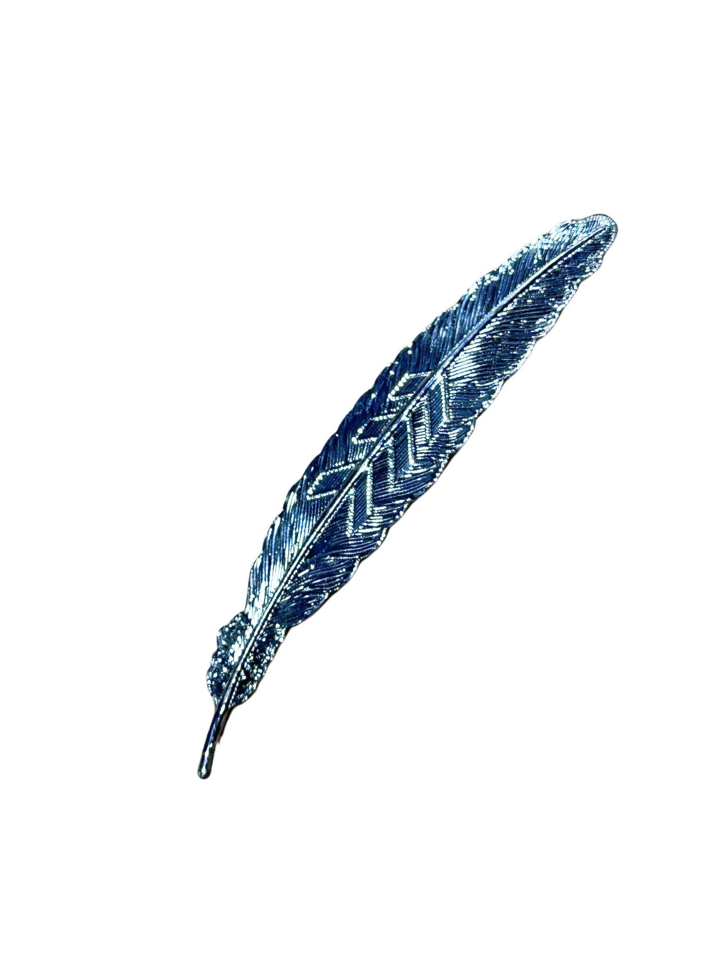 Chrome Metal Feather