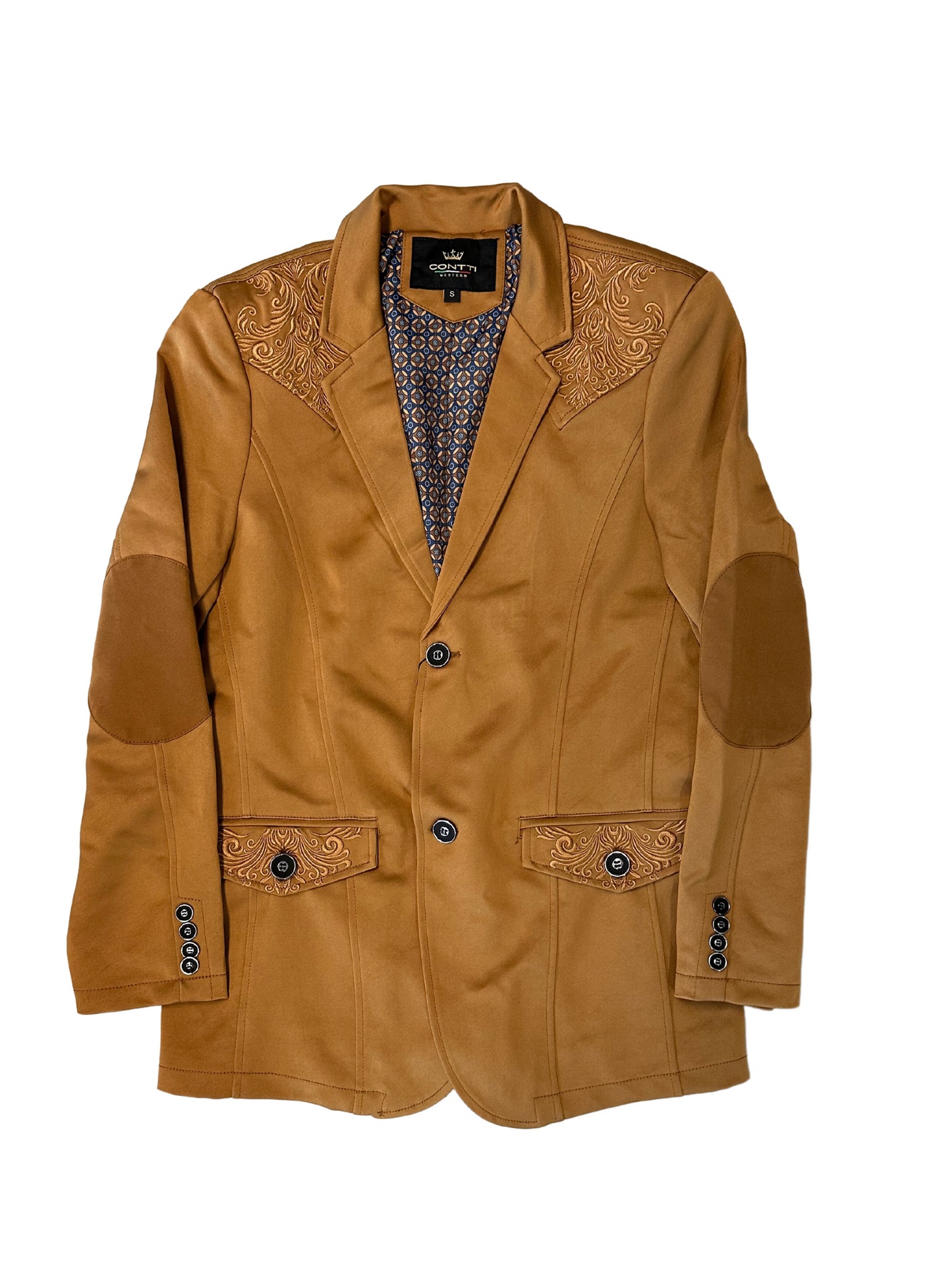Men's Gold Embroided Blazer