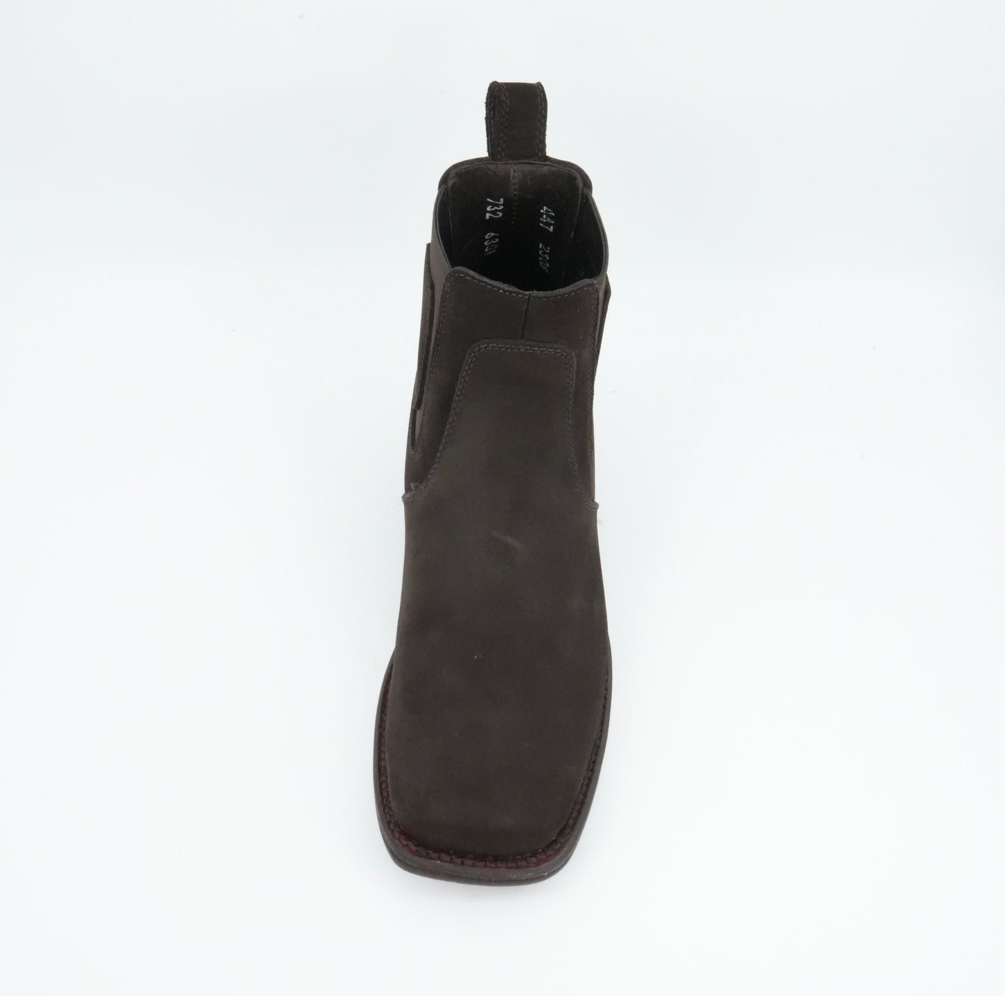 Vestigium Jr’s Nobuck Dark Brown Square Toe Short Boot