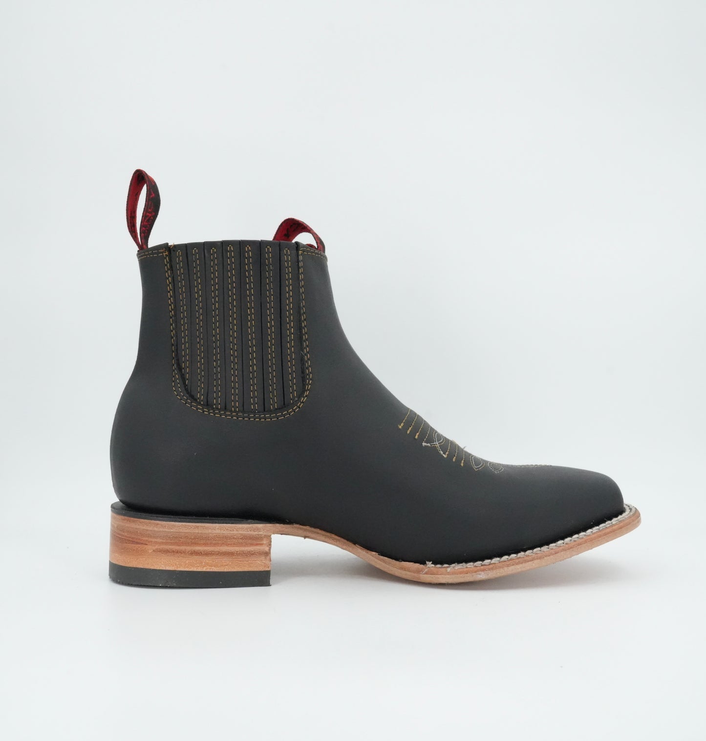 Quincy Men's Black Leather Short Boot