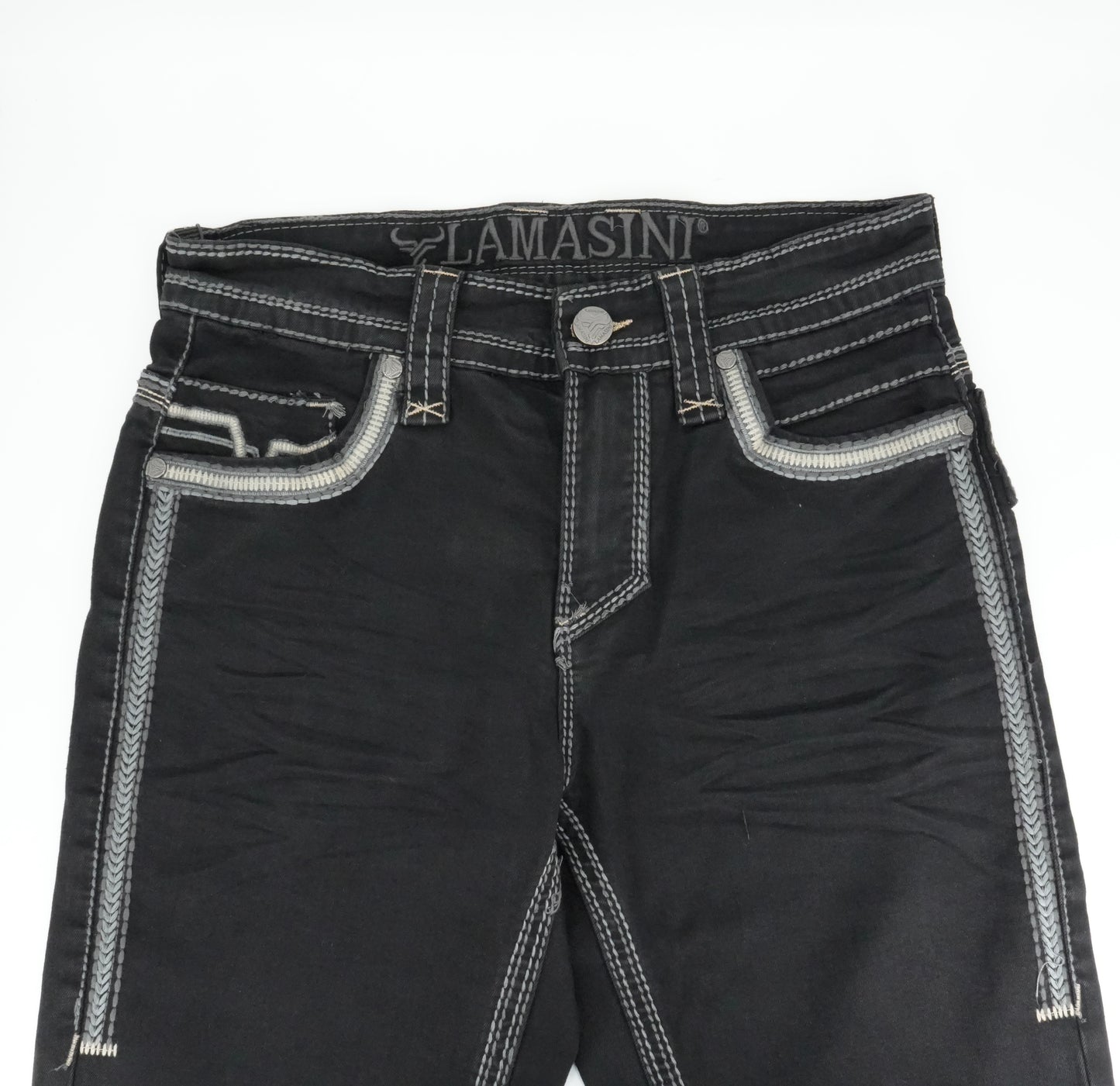Lamasini Men's Premium Bootcut Jean Black