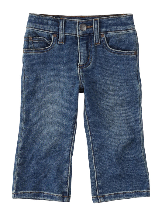 Wrangler Little Boy’s Stitched Pocket Boot Cut Medium Blue Jean (0/3M-4T)