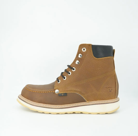 Hooch Men's 6" Steel Toe Work Boot - Tang