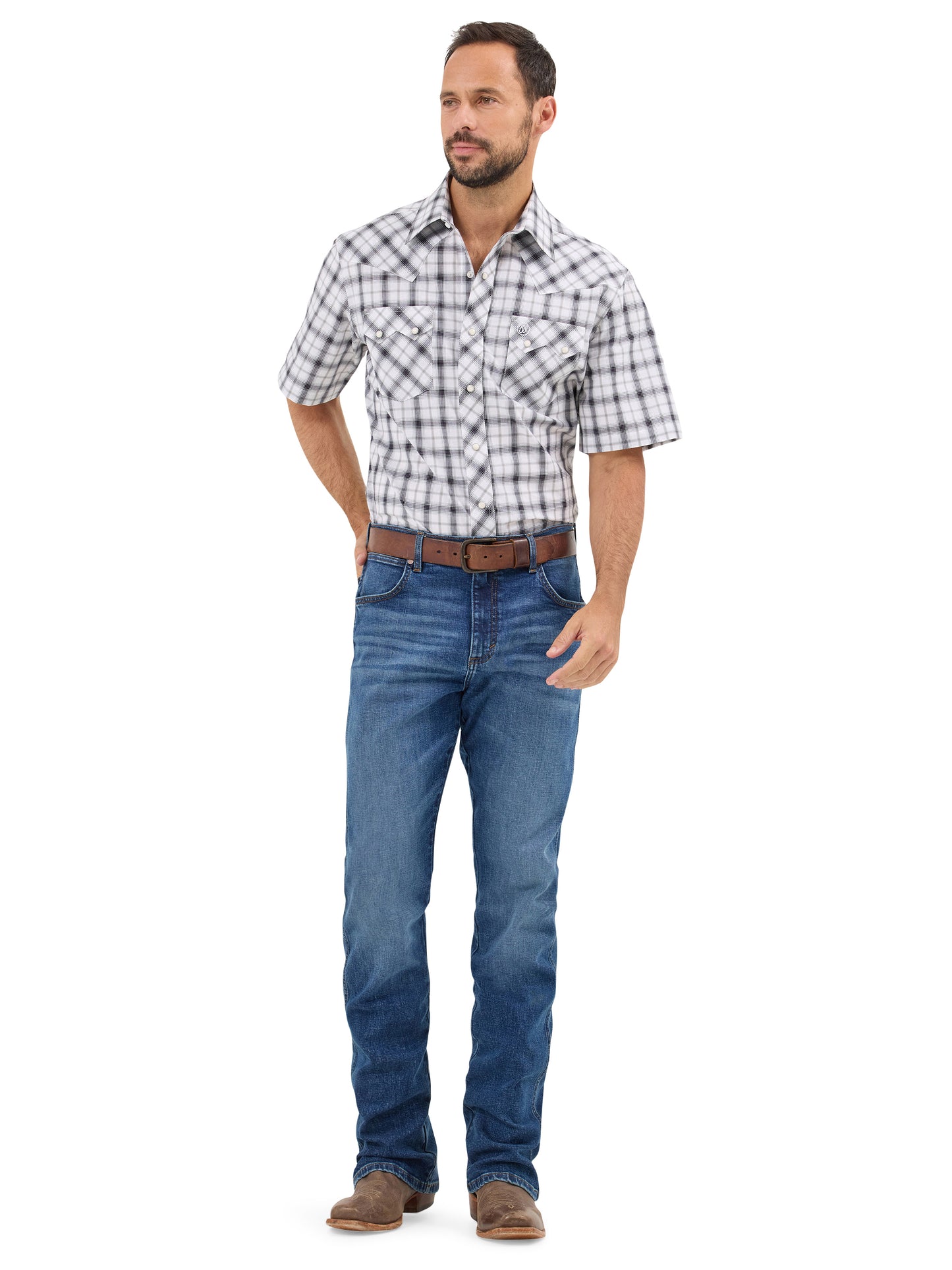 Wrangler Orca Short Sleeve Western Snap Shirt