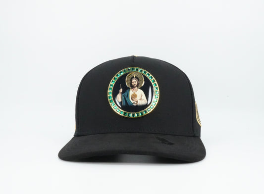 La Office Hats Round San Judas Design Cap Black