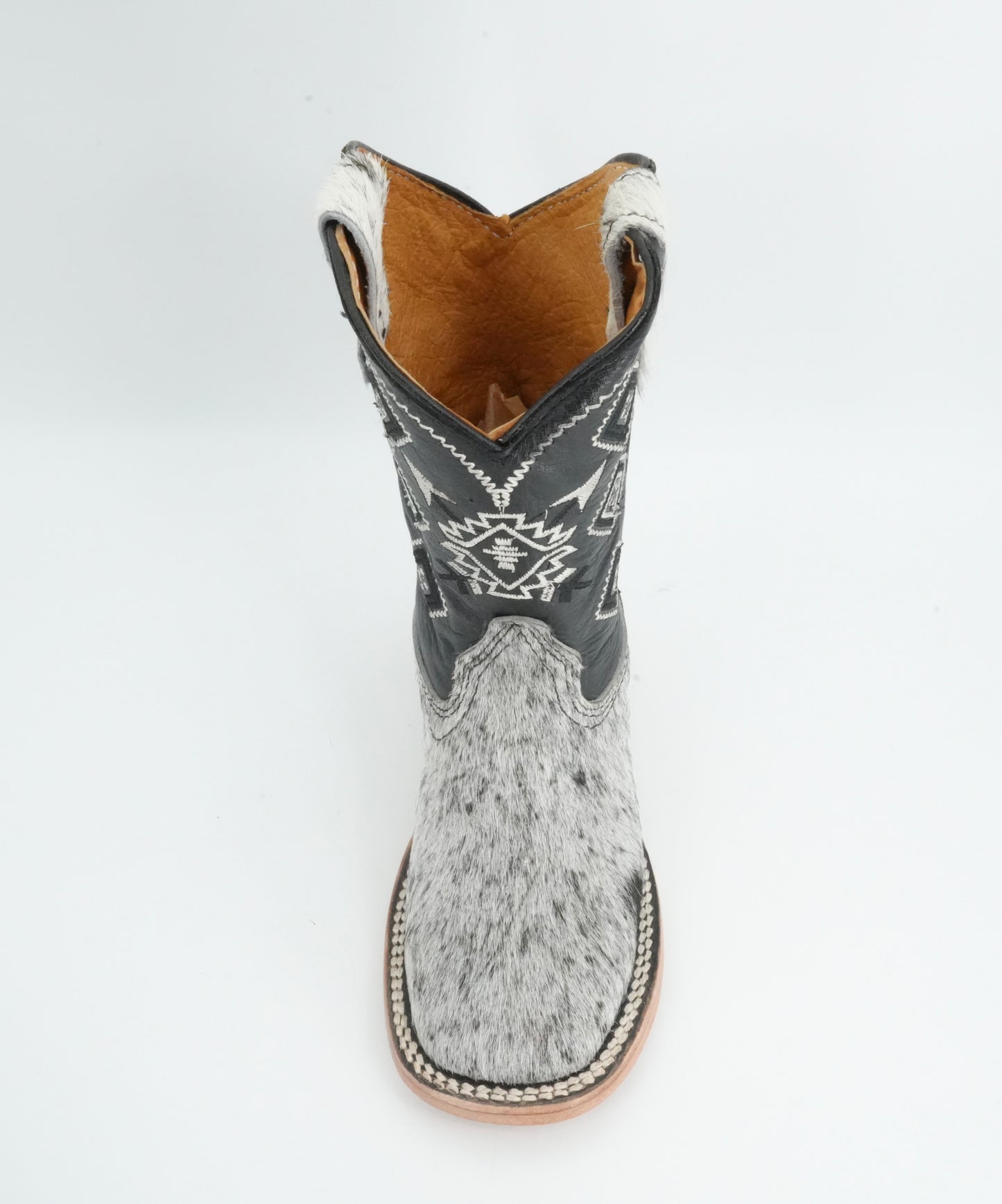 Rock'em Kid's Cow Hair White/Black Boots Size: 13 US / 20 MEX *AS SEEN ON IMAGE*