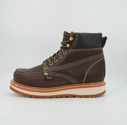 Original Michel Men's Grisly Moc Short Soft Toe Work Boot - Brown