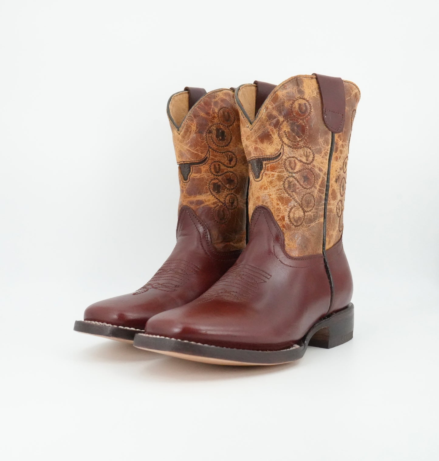 A&A Little Kid's Pull Up Shedron Western Print Boot