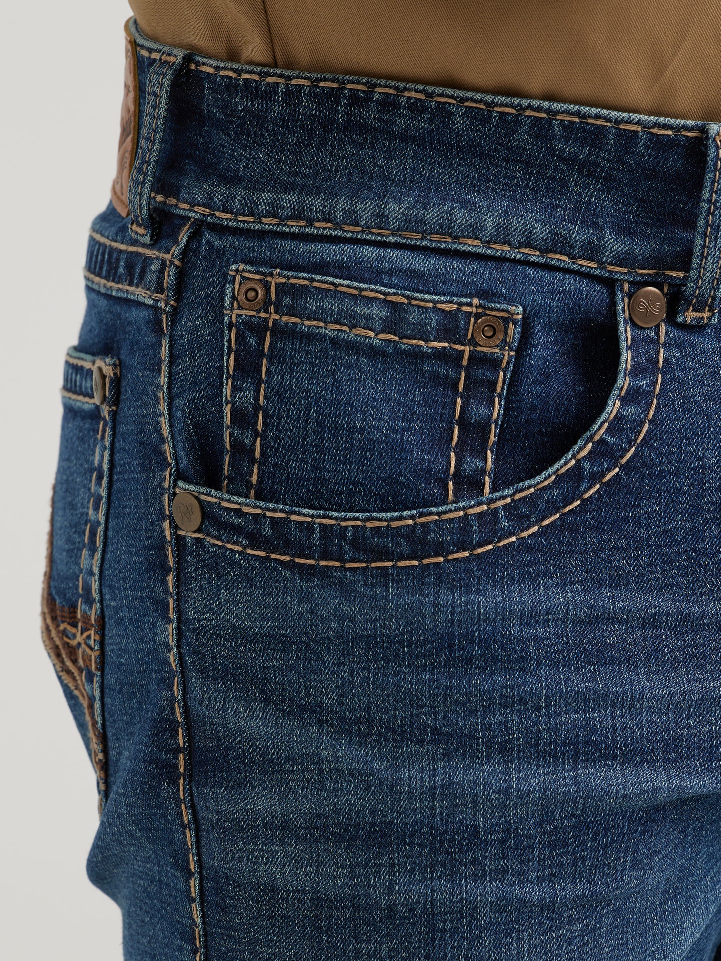 Rock 47 By Wrangler Men's Dark Blue Slim Fit Bootcut Jean