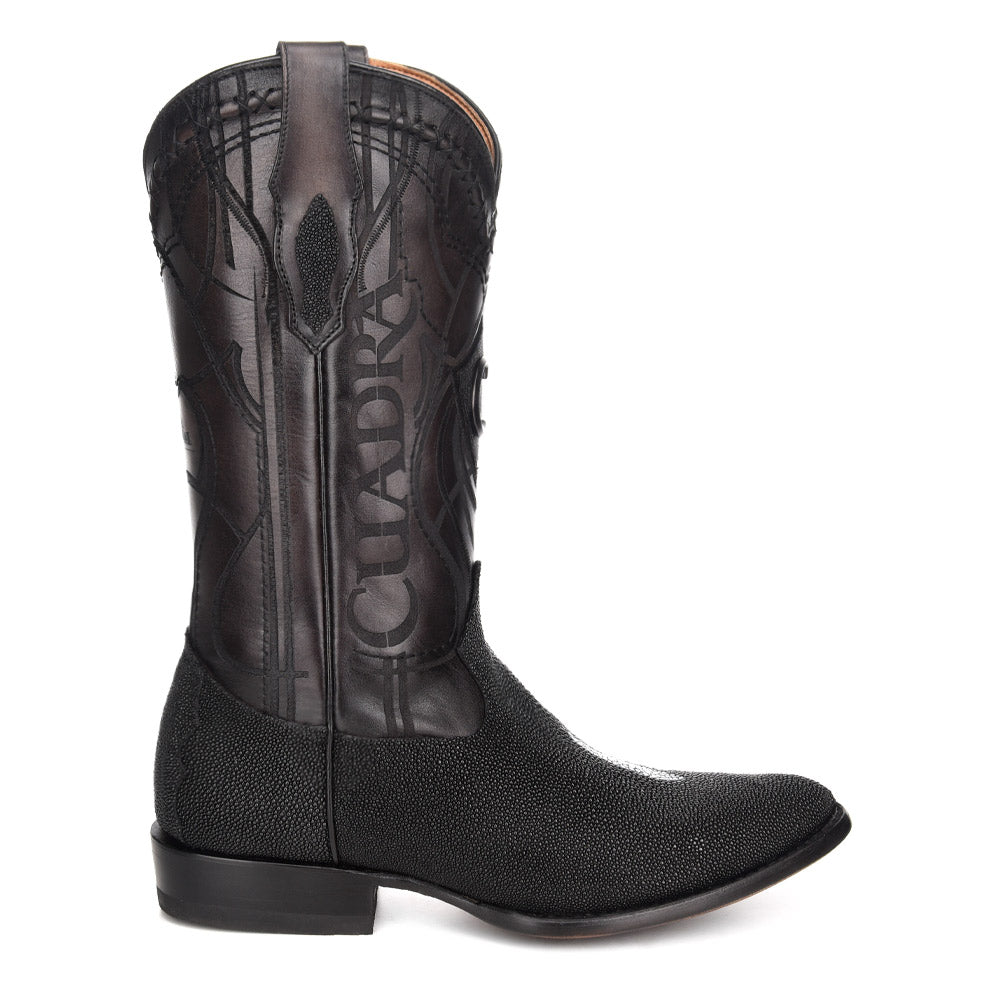 Cuadra Men's Black Genuine Stingray Leather Boot