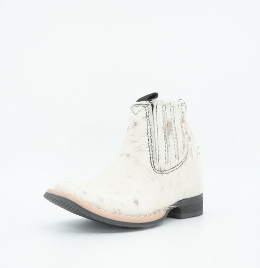 Padua Toddler Cow Hair White/Black Short Boot Size: 6C *AS SEEN ON IMAGE*
