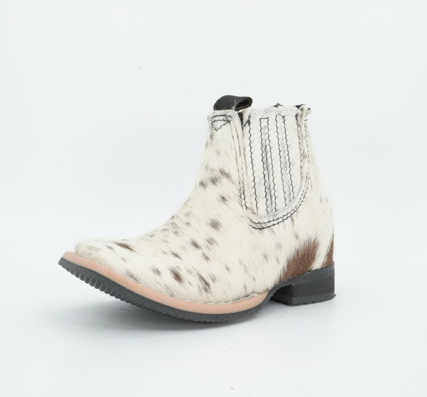 Padua Toddler Cow Hair White/Black Short Boot Size: 6C *AS SEEN ON IMAGE*