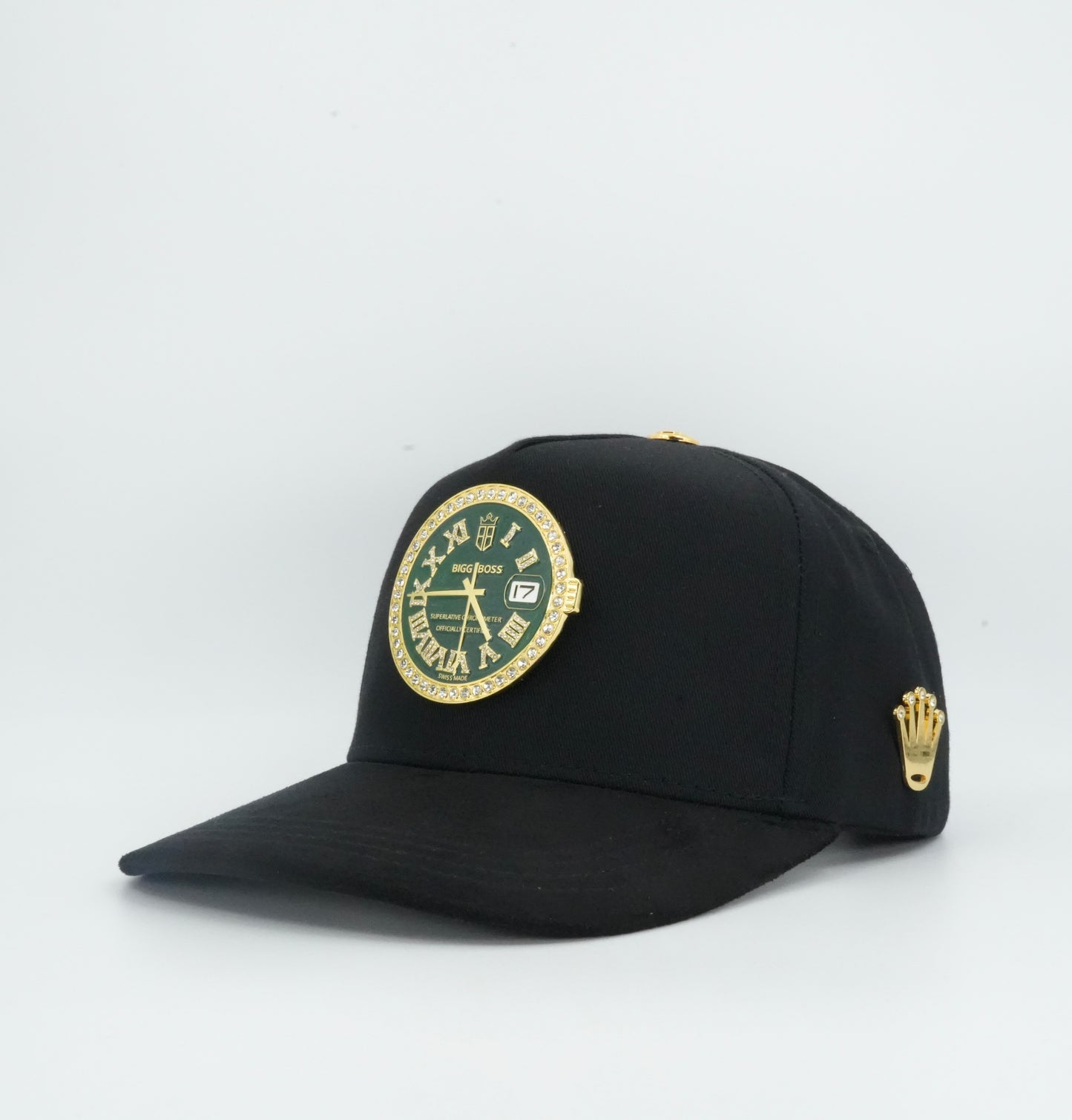 Bigg Boss Rolex Design Bling Black/Green Cap