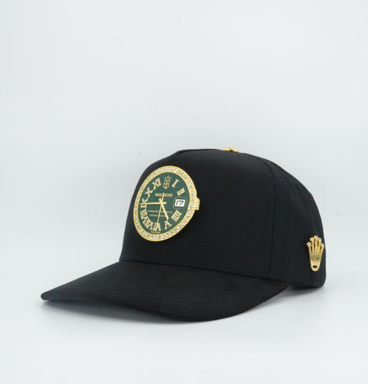 Bigg Boss Rolex Design Bling Black/Green Cap