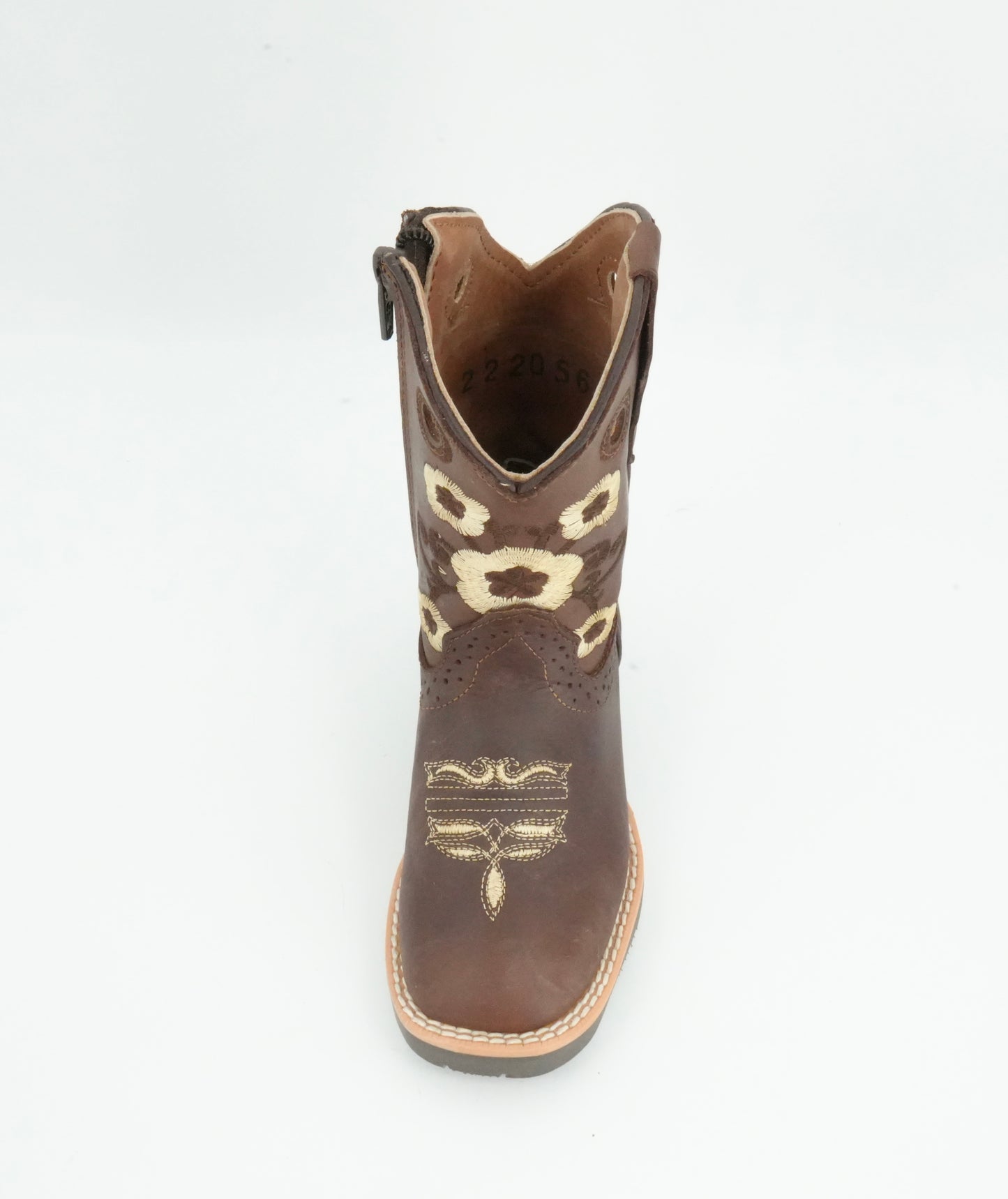 Black Stone Kid's Crazy Brown Flowers Boots