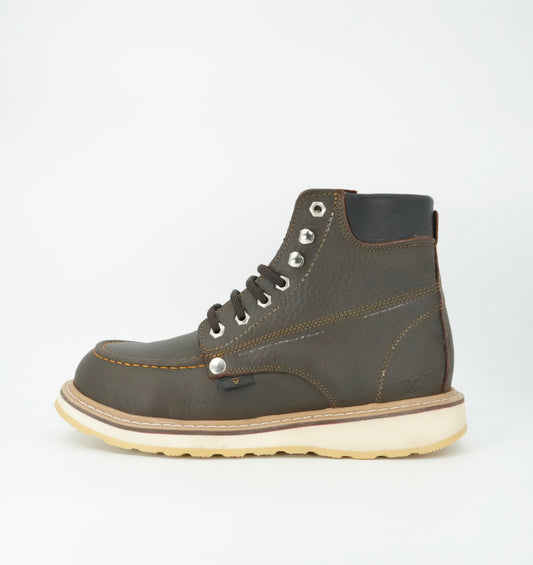 Hooch Men's 6" Steel Toe Work Boot - Chocolate