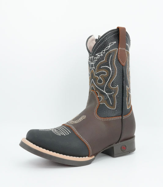 Chaparral Kid’s Crazy Horseshoe Black/Shedron Boot