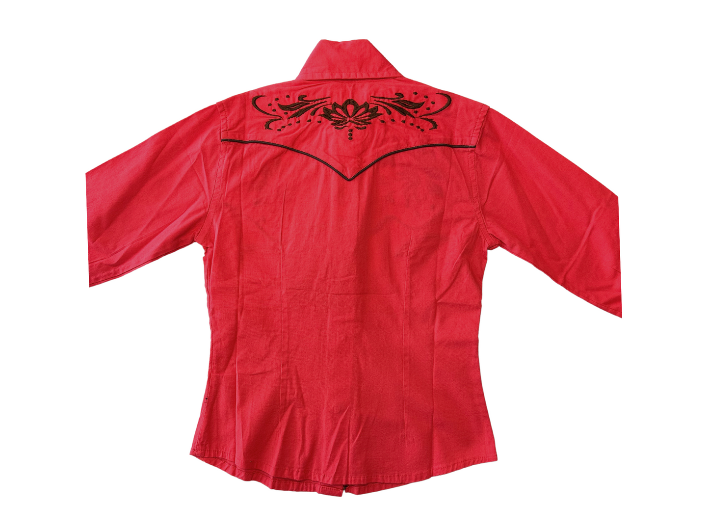 Girl's Floral Embroided Button Down Shirt - Corral