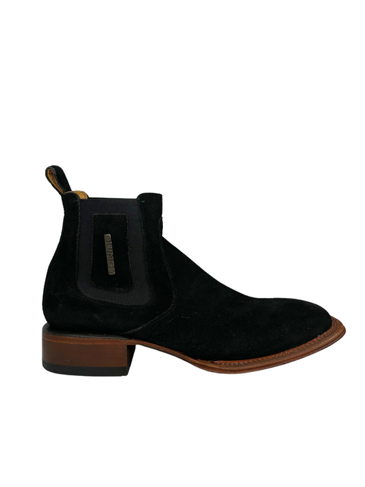 Quincy Men's Suede Leather Short Boot - Black