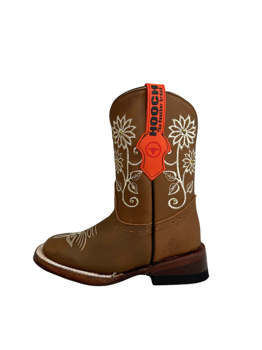 Hooch Girl's Tan Floral Beaded Boot