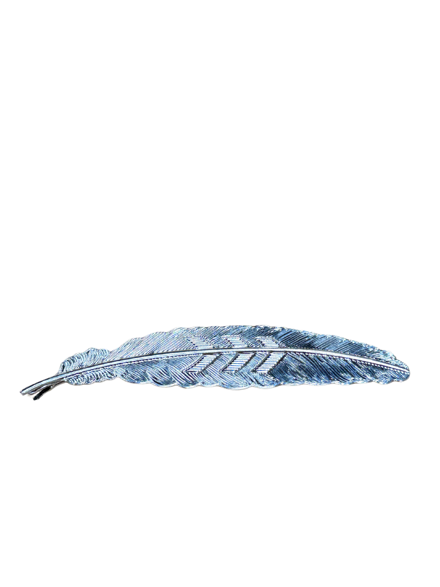 Silver Metal Feather