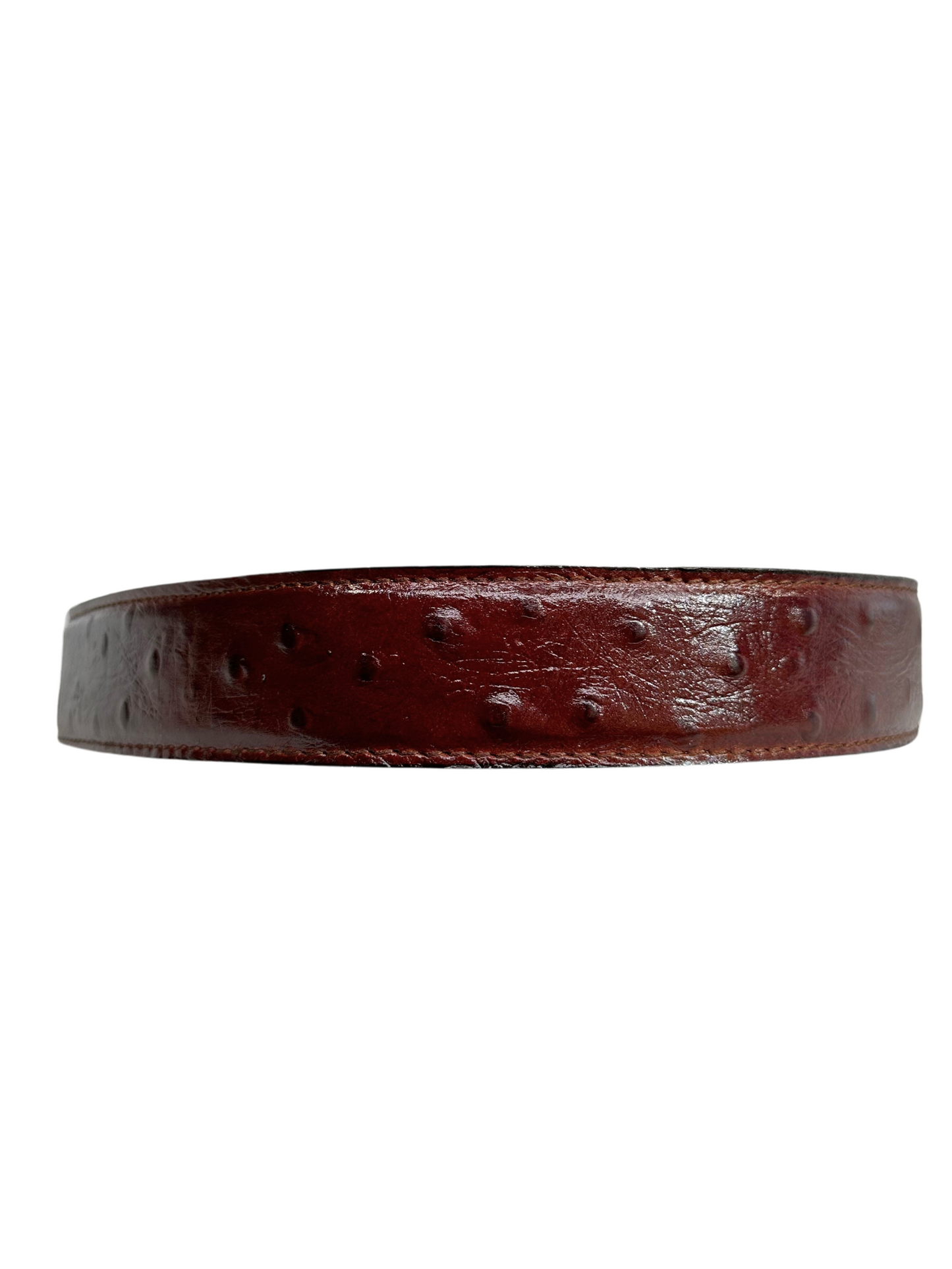 Imitation Ostrich Belt - Brown