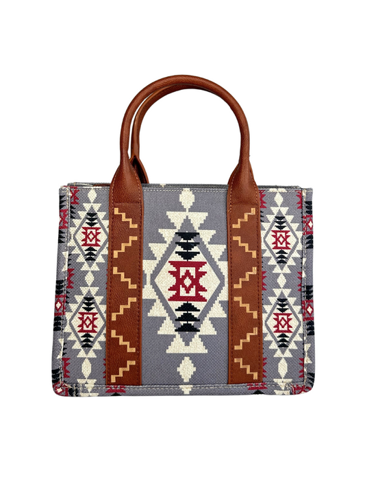 Wrangler Southwestern Print Small Canvas Tote/Crossbody - Lavender