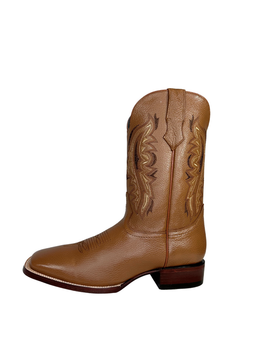 Los Angeles Honey Leather Square Toe Boot