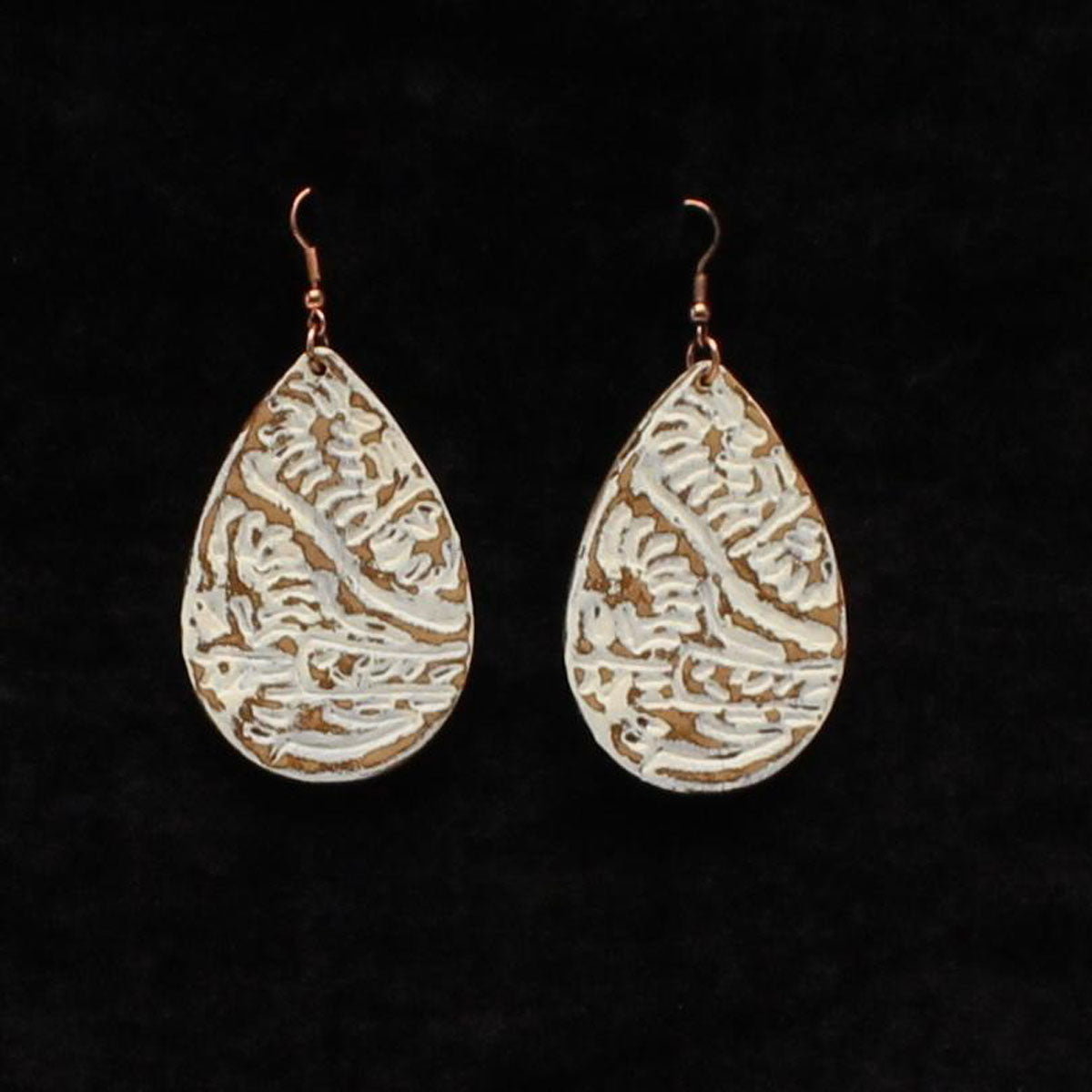 Blazin Roxx White Design Teardrop Earrings