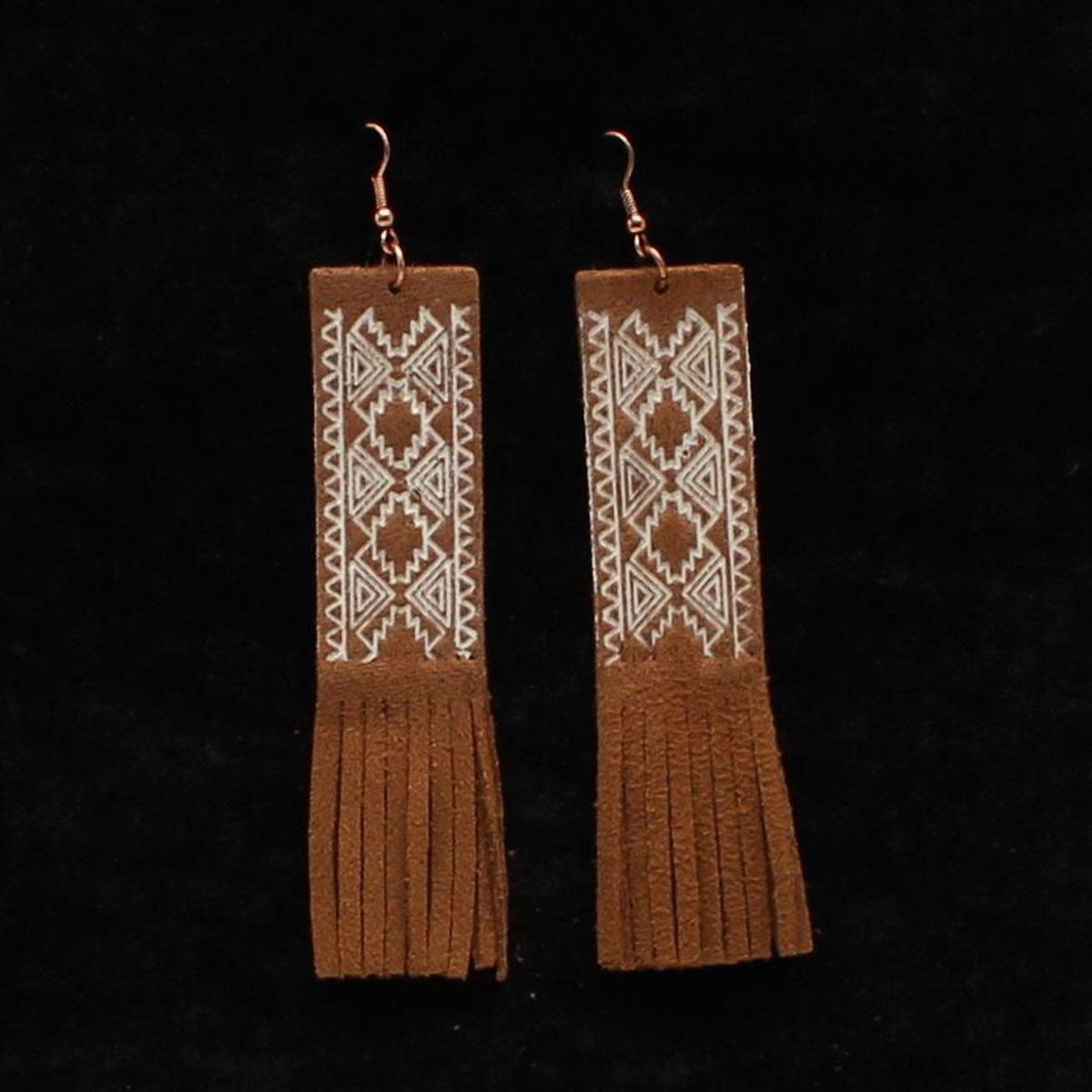 Blazin Roxx Brown Fringe Earrings