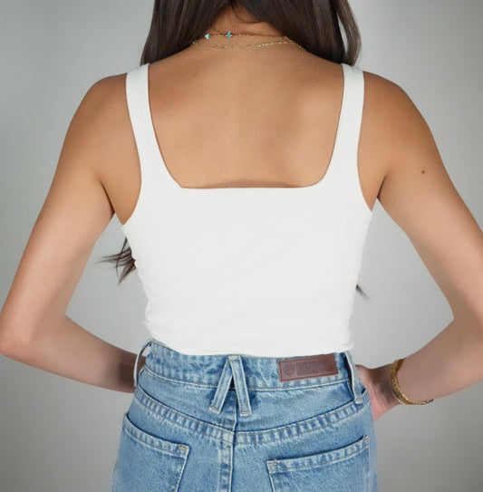 Rock & Roll Denim Women's Buckle Tank Top - Natural