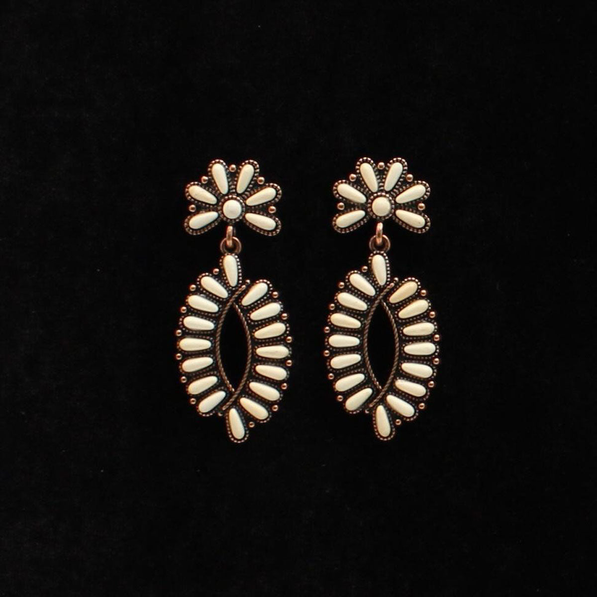 Blazin Roxx Ivory Stone Copper Earrings Blazin Roxx Ivory Stone Copper Earrings