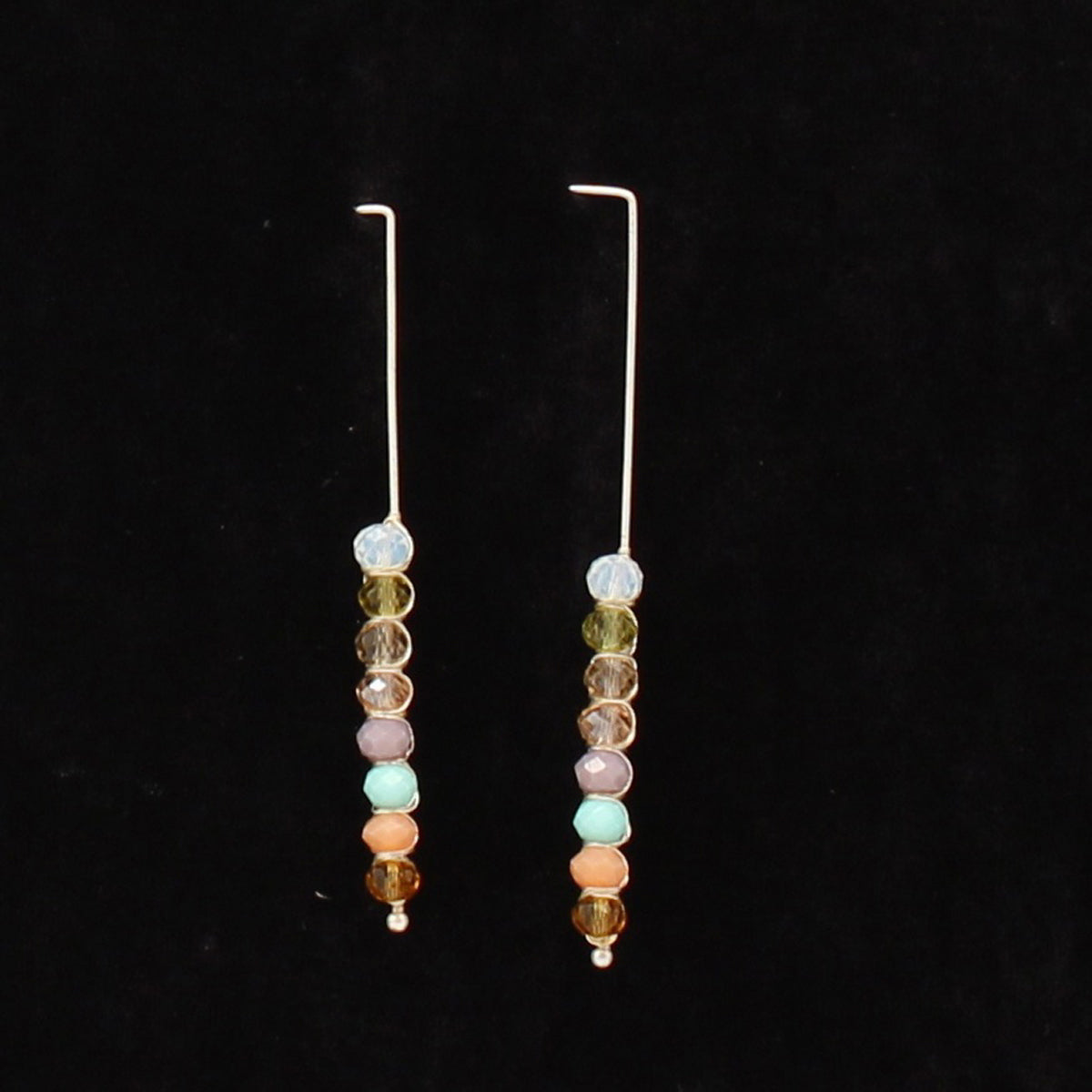 Blazin Roxx Colorful Gem Tier Long Earrings