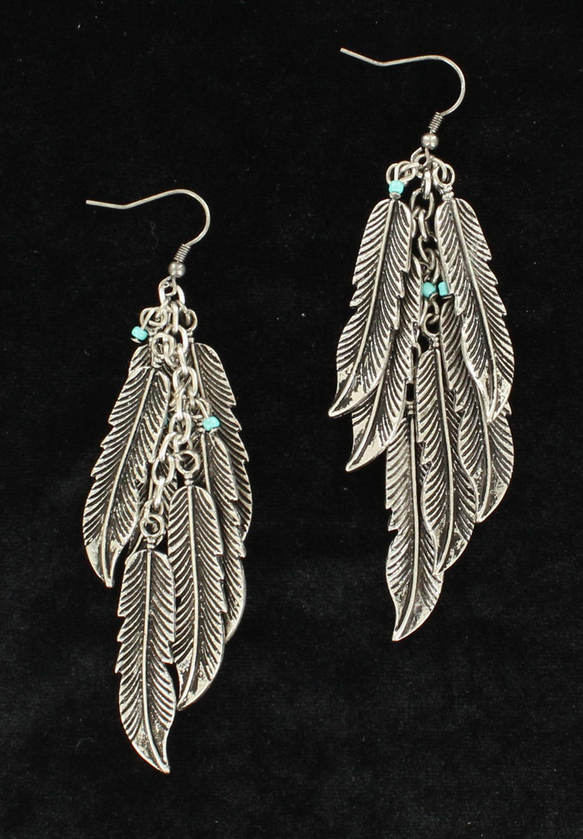 Blazin Roxx Long Leaf Earrings