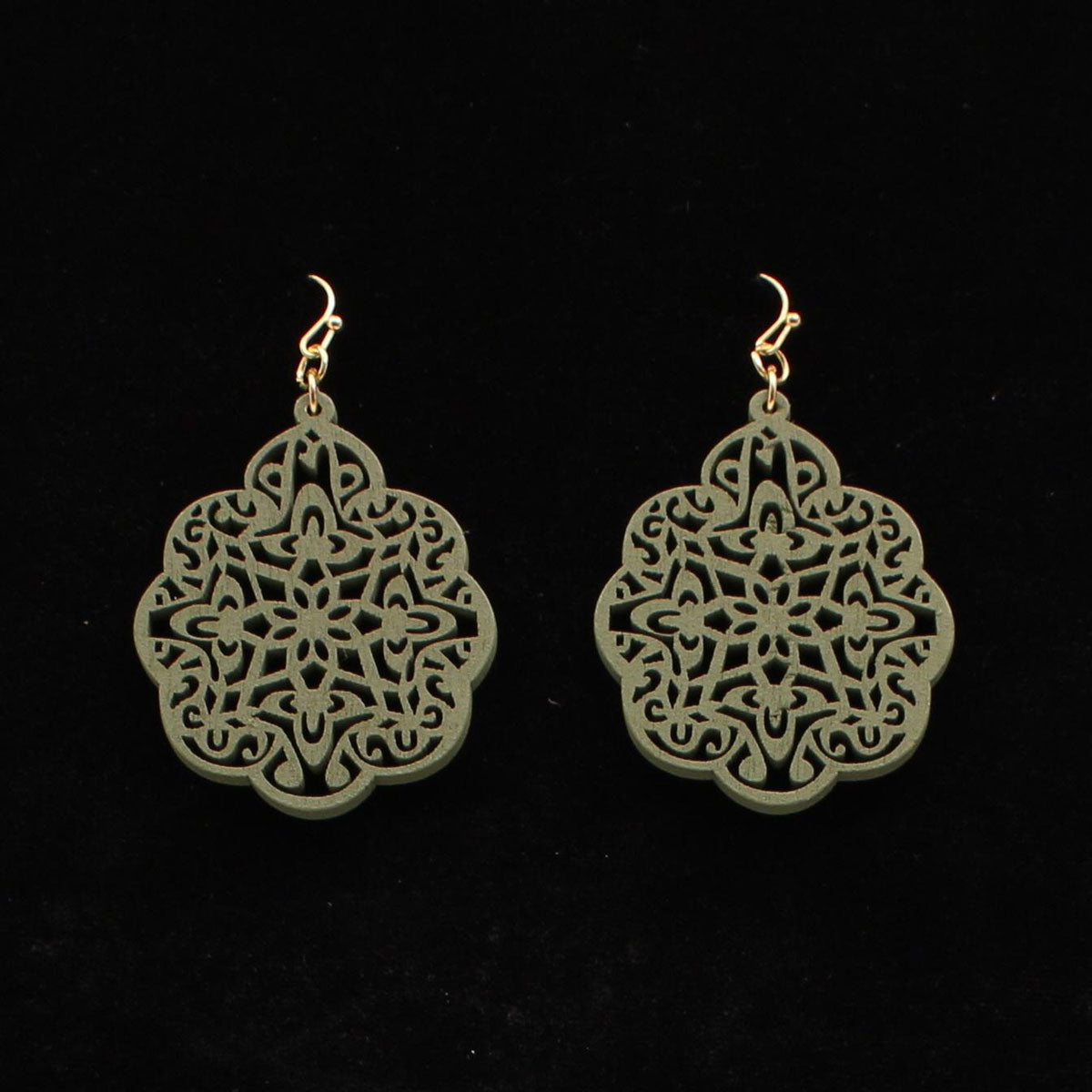 Blazin Roxx Wood Floral Earrings