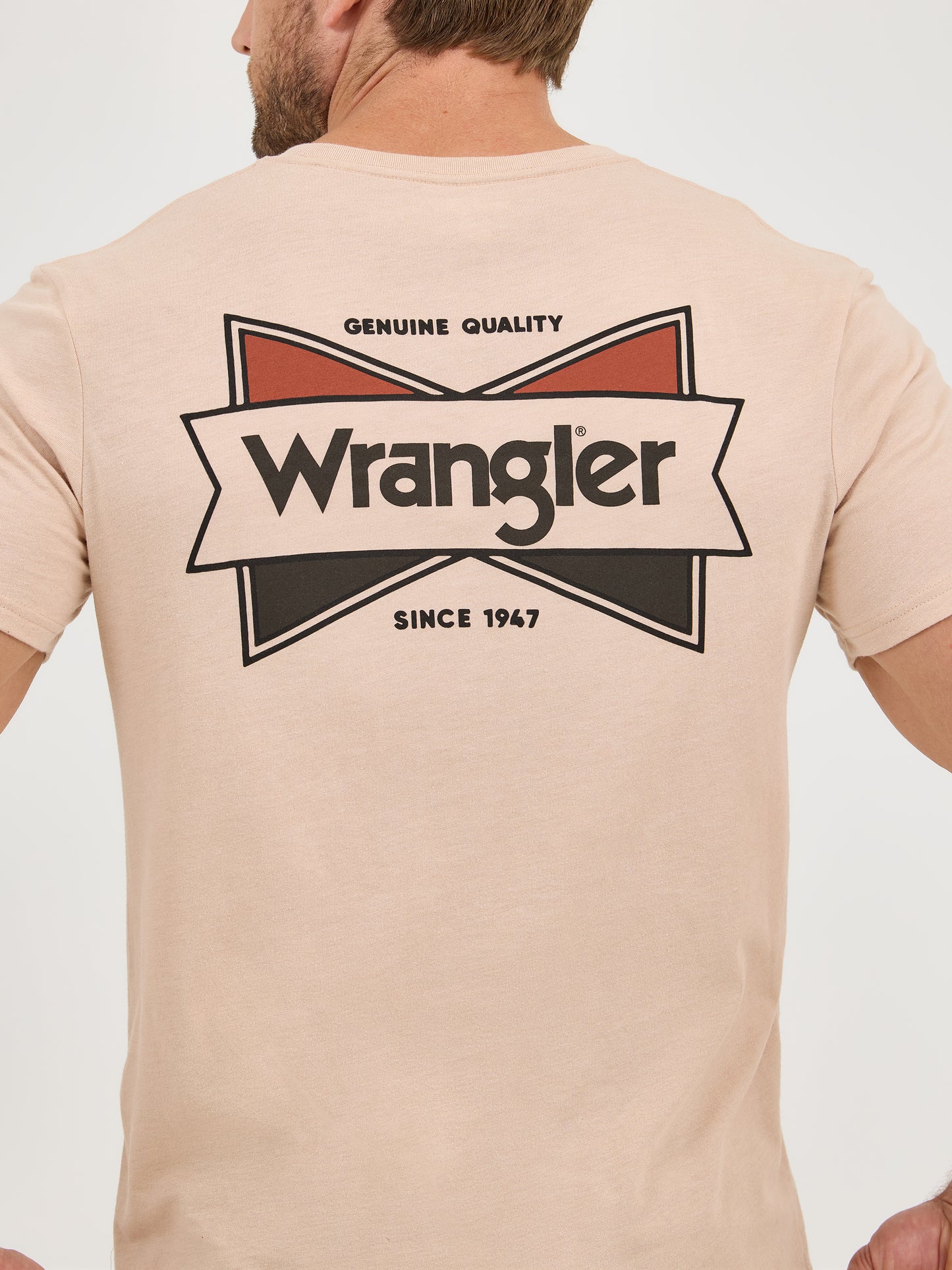 Wrangler Men's Back Graphic Tan T-Shirt
